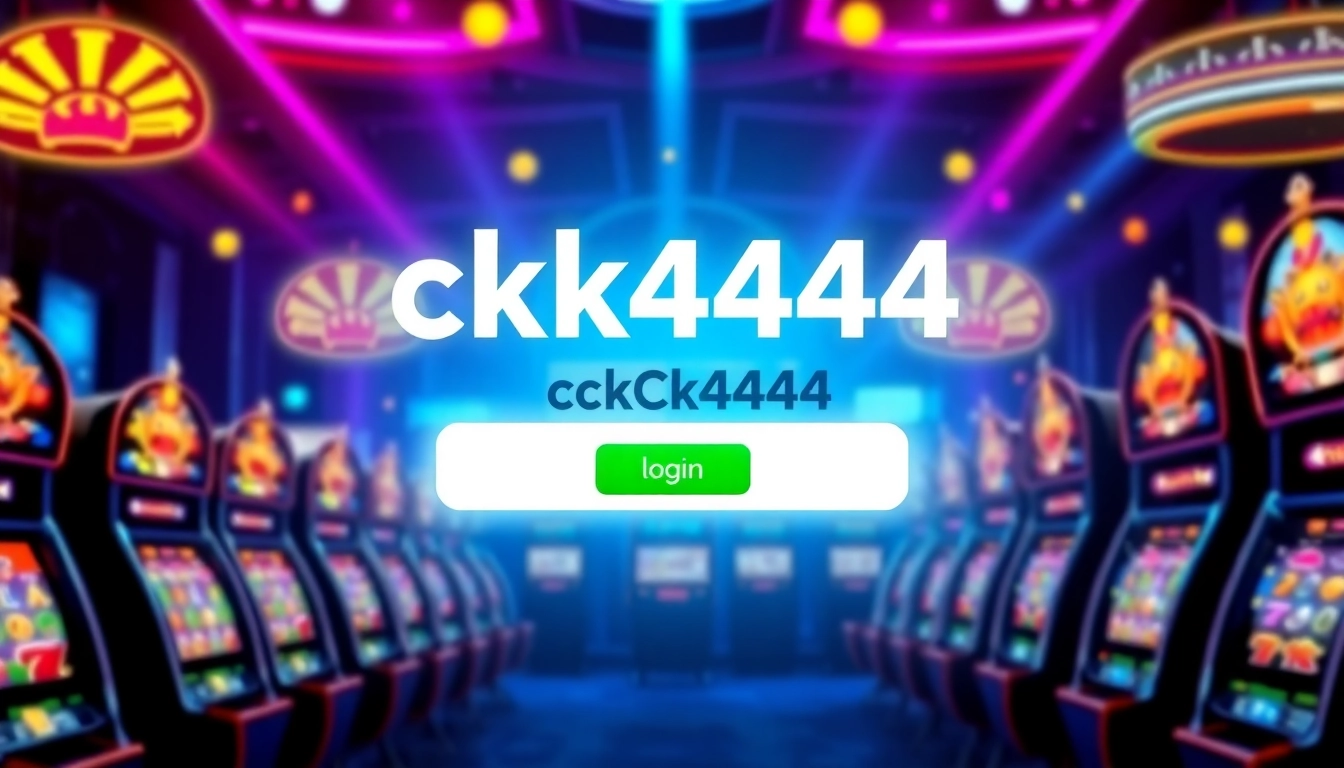 Clicking "ck4444 login" button on sleek gaming platform with vibrant visuals and interactive casino elements, inviting users to access the best online gaming experience.