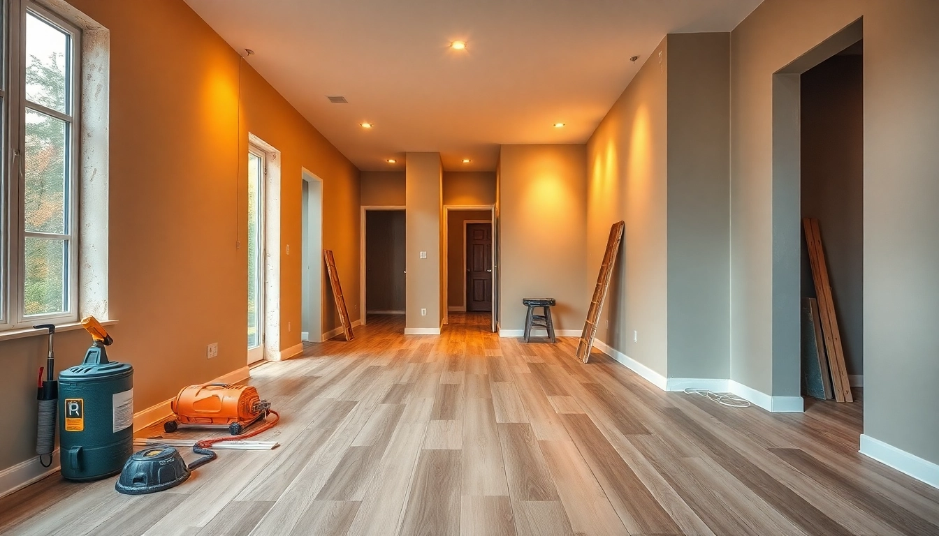 Remodeling project showcasing a contemporary kitchen renovation with new cabinetry, countertops, and bright lighting for a fresh, inviting look.