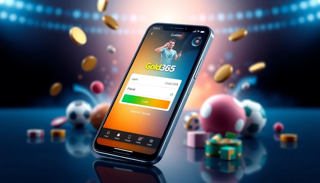 Gold365 login interface on mobile - Secure, user-friendly sports betting platform accessed easily.