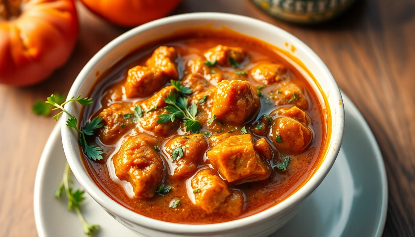 A tempting shot of Ready to Eat Lababdar Gravy Base served in a bowl, highlighting its creamy